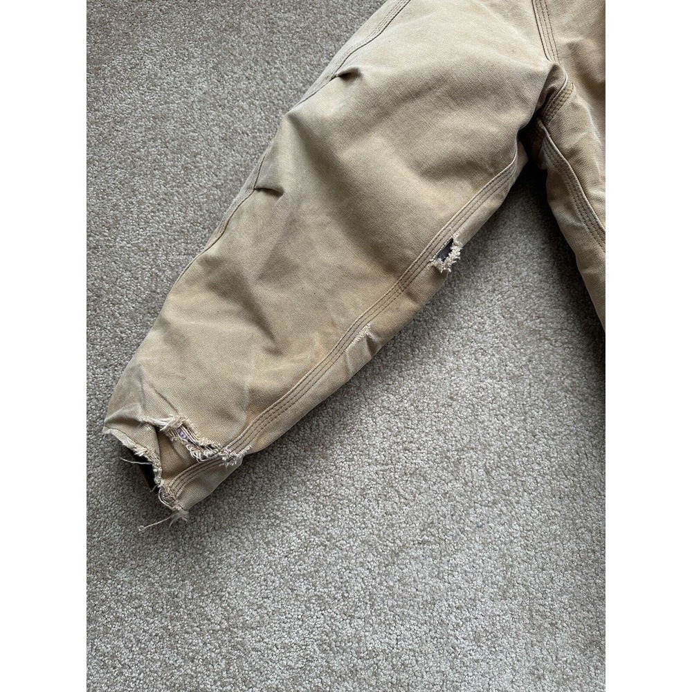 Vtg Carhartt Coat Men's 46 Quilt Lined CQ186 CQ185 Chore Ranch Corduroy Collar - Picture 13 of 16